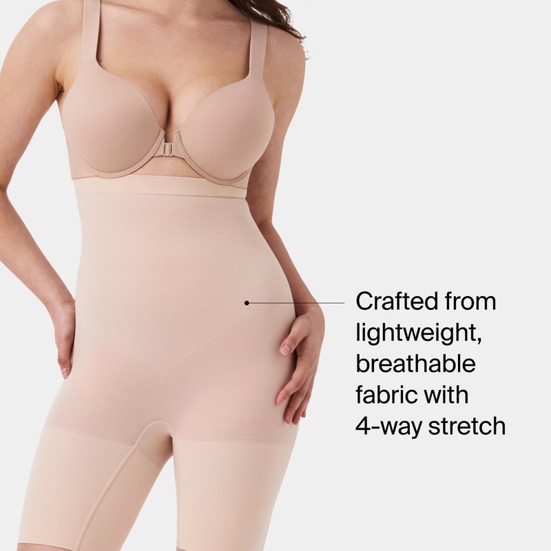 SPANX SPANXsculpt Power Series High-Waisted Mid-Thigh Short - Lightweight, All-Day Comfort - Core Control Shapewear - Soft Nude - 1X - Image 3